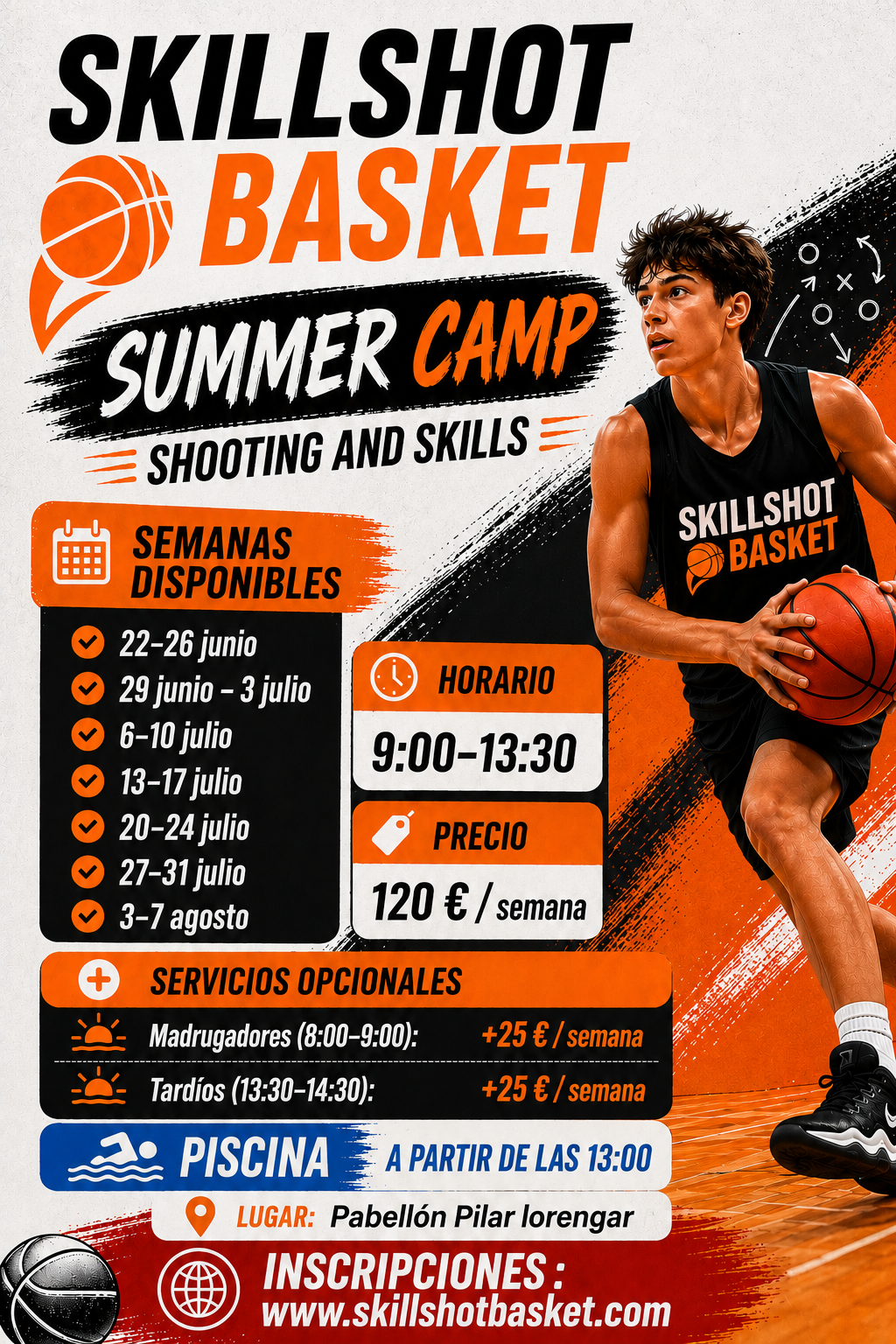 Últimas dos semanas para el inicio del SkillShot Summer Urban Camp 2026 en Zaragoza